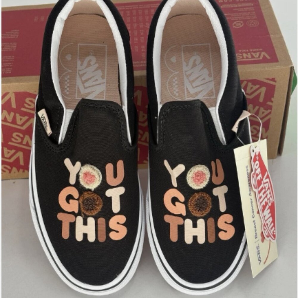 VANS Sneakers  Breast Cancer Awareness "You Got This"   Women Size 10